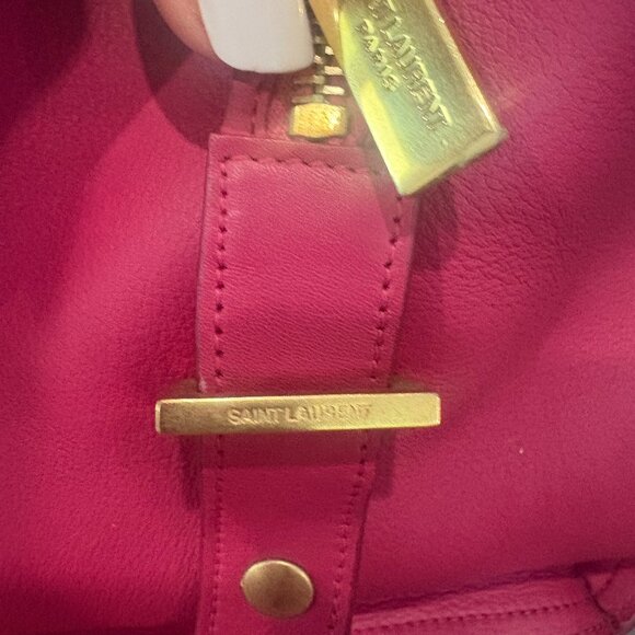 Auth YSL - Yves Saint Laurent Small Classic Y Cabas Fuscia Pink - COA Included - Picture 7 of 10